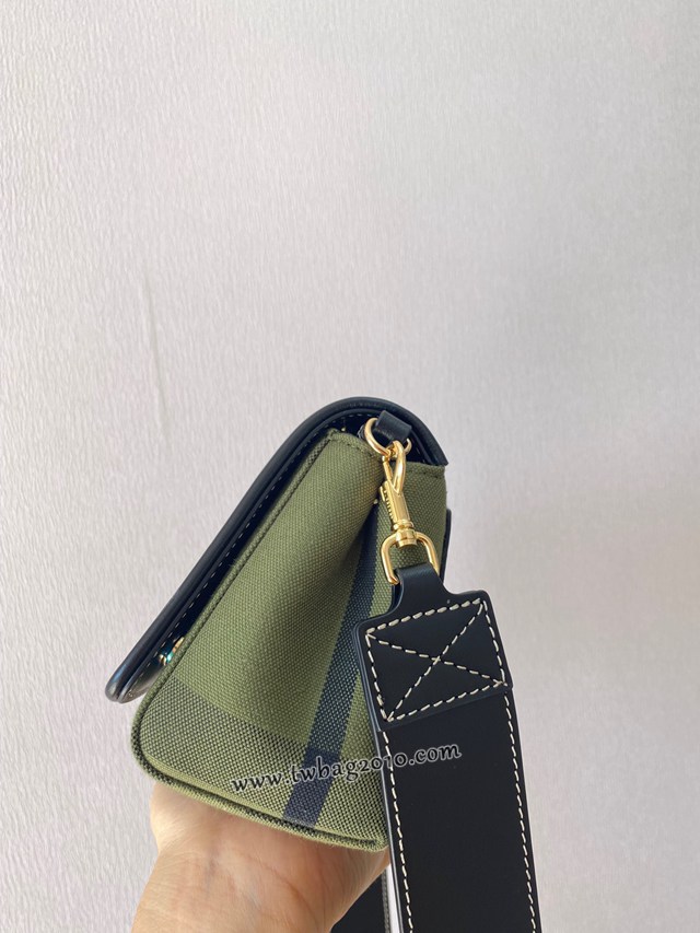 Burberry專門店新款斜背包 巴寶莉格紋帆布女士單肩斜挎包 yxb1098